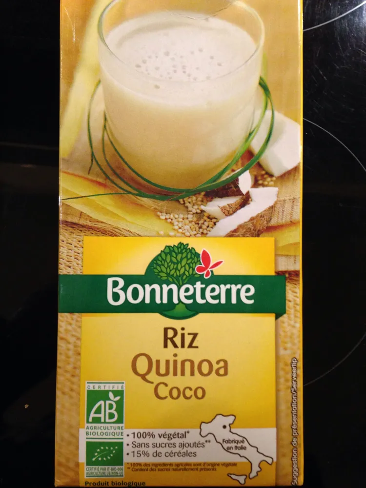 Boisson riz quinoa coco