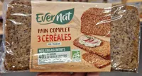 Pain complet aux 3 céréales en tranches