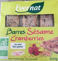 Barres Sésame Cranberries