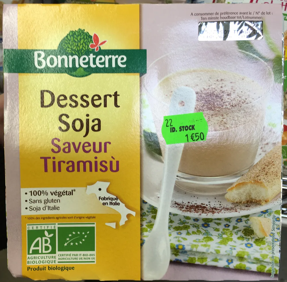 Dessert soja saveur Tiramisù