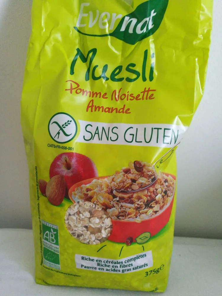 MUESLI pomme noisette amande sans gluten