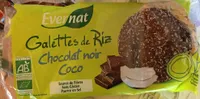 Galette de riz au Chocolat noir et  coco
