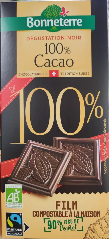 Dégustation noir 100 % cacao