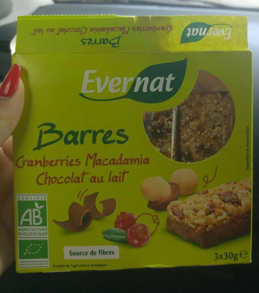 Barres Cranberries Macadamia