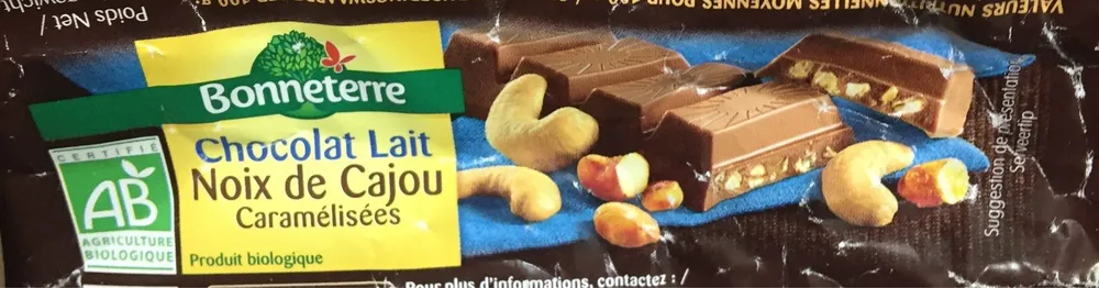Chocolat Lait Noix de Cajou Caramélisées