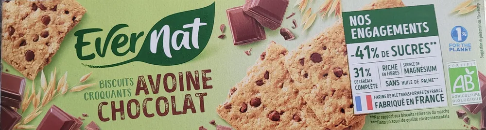 Biscuits Croquants Avoine Chocolat