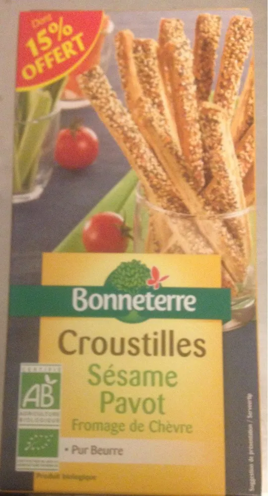 Croustilles sésame pavot
