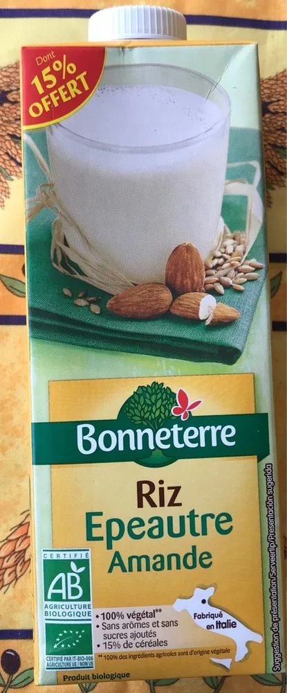 Riz, épeautre et amande