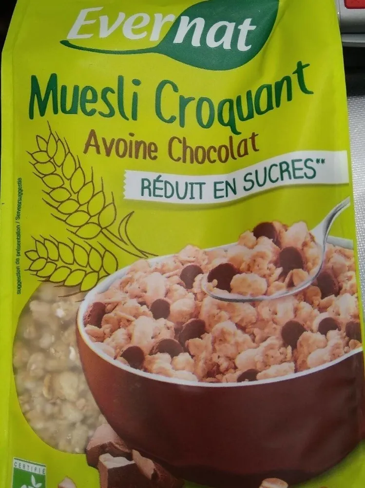 Muescli croquant avoine chocolat