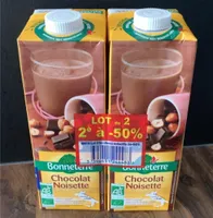 Lait de riz chocolat noisette