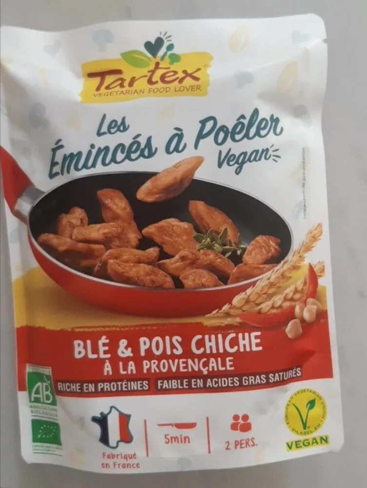 Les Émincés à Poêler Vegan Blé et Pois Chiche à la Provencale