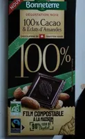 Tablette chocolat 100%Cacao&éclats d'amandes