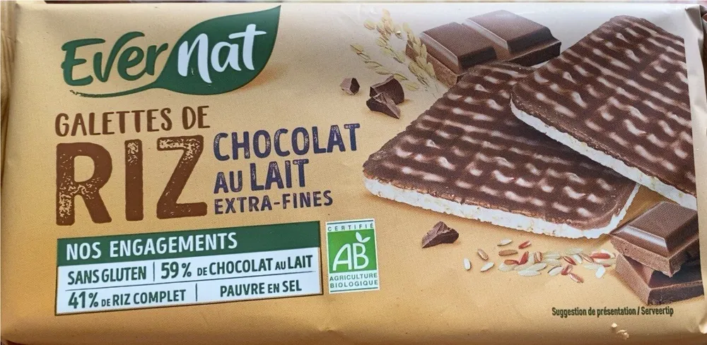 Galettes de riz chocolat au lait extra-fines