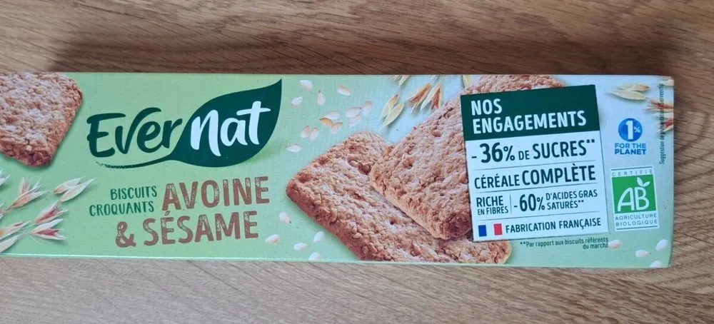 Biscuits croquants avoine & sesame