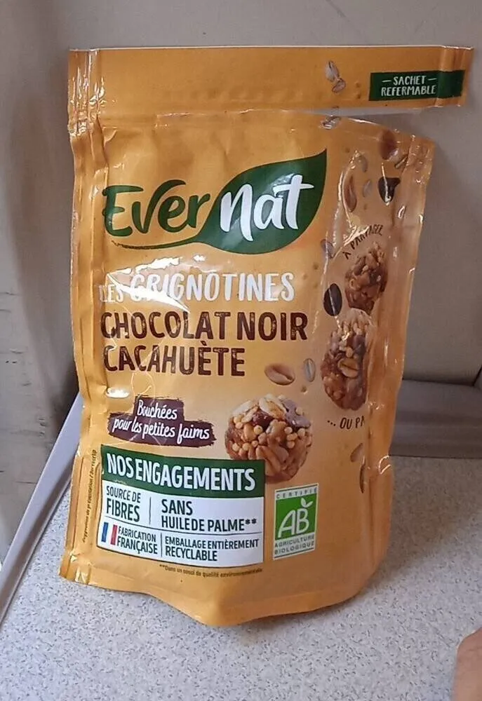 LES GRIGNOTINES CHOCOLAT NOIR CACAHUÈTE