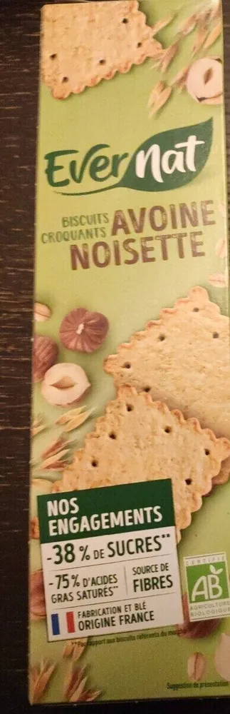 Biscuits croquants Avoine Noisette