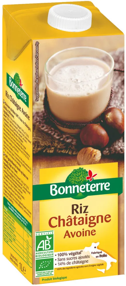 Boisson riz châtaigne avoine