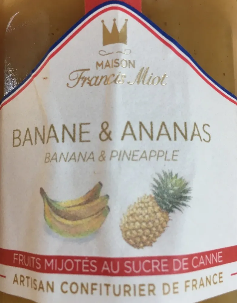 Confiture banane et ananas
