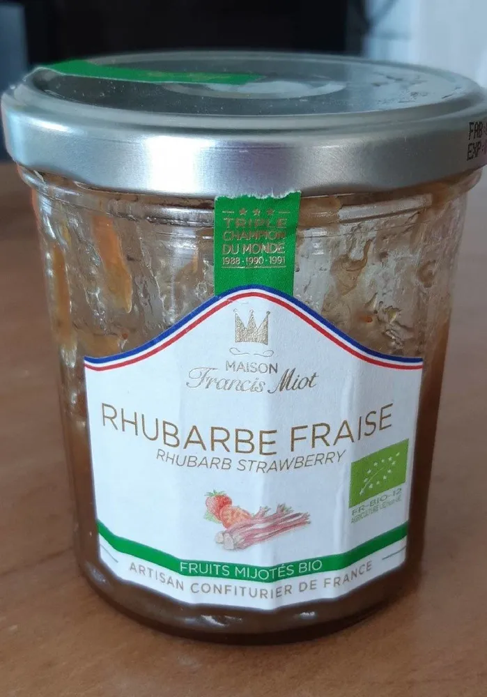 confiture rhubarbe fraise