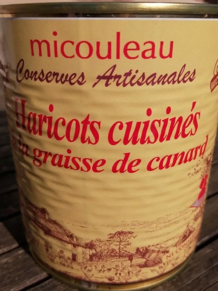 Haricots cuisinés à la graisse de canard