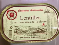 Lentille aux saucisses de toulouse