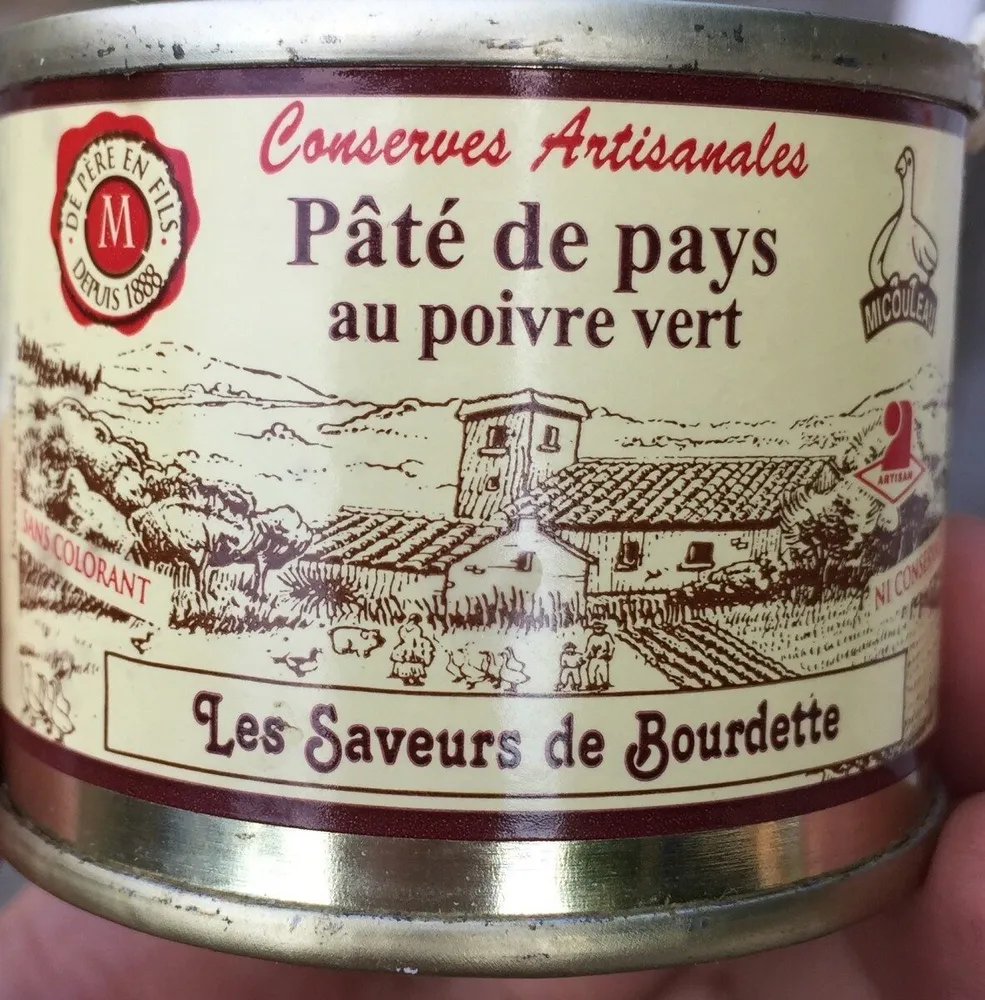 Paté de pays au poivre vert