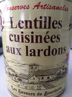 Lentilles cuisinees aux lardons