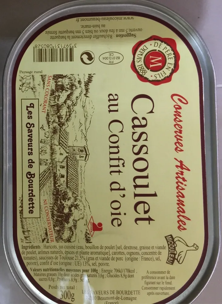 Cassoulet au confit d'oie
