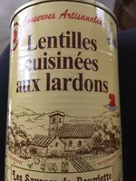 Lentilles cuisinées aux lardons