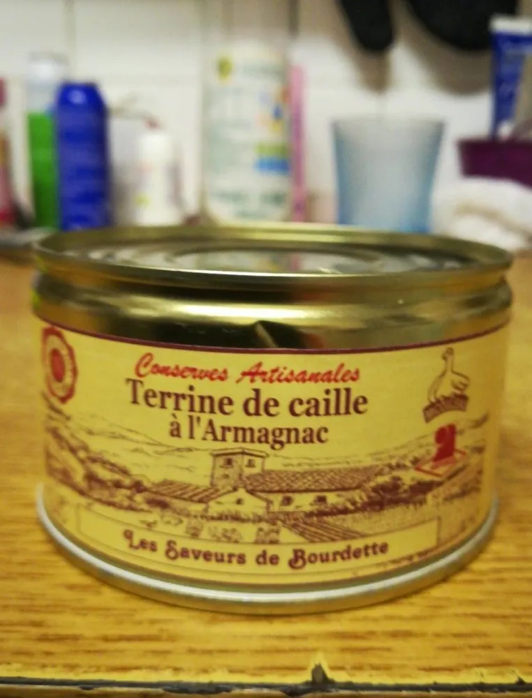 Terrine de caille à l'armagnac