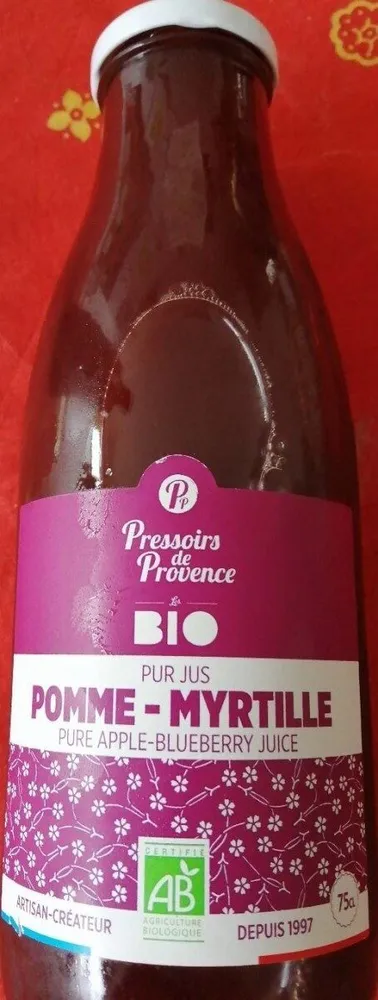Pur jus pomme myrtille
