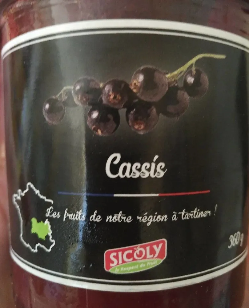 Préparation de fruits au cassis