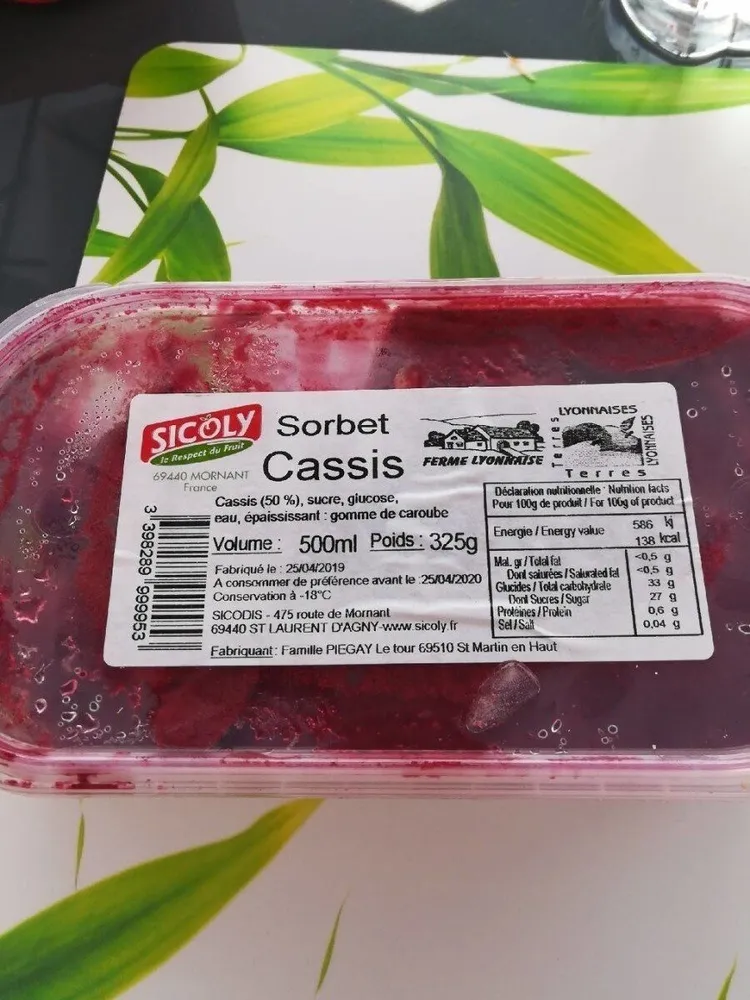 Sorbet Cassis
