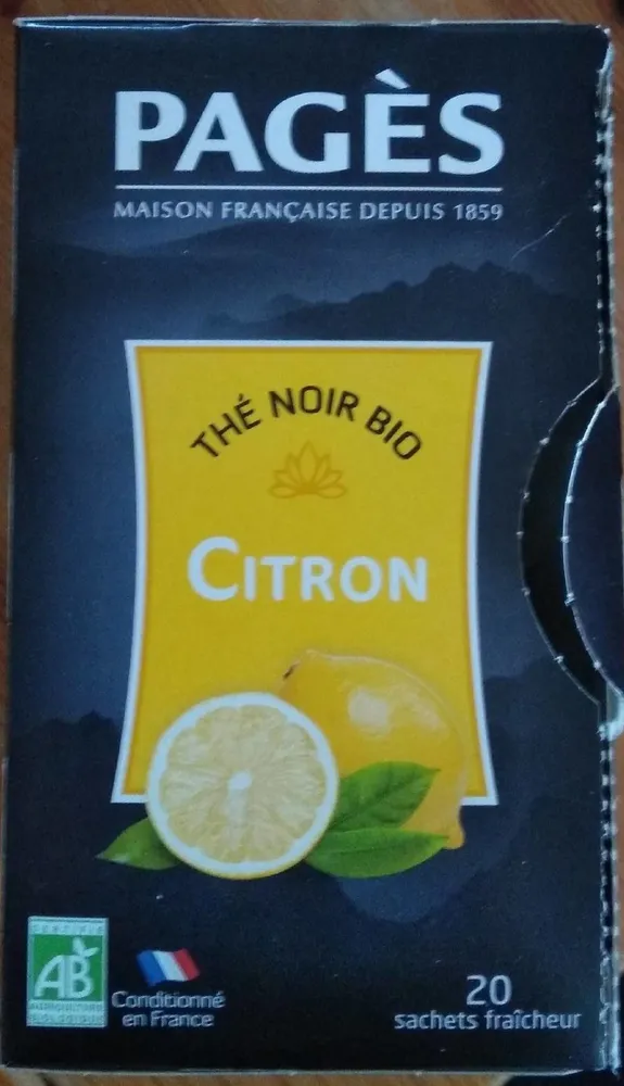 Thé noir bio citron
