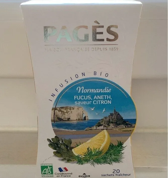 Infusion bio Normandie Fucus Aneth saveur Citron
