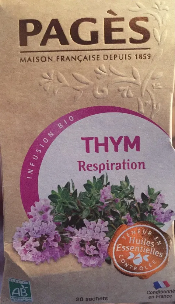 Infusion bio thym respiration