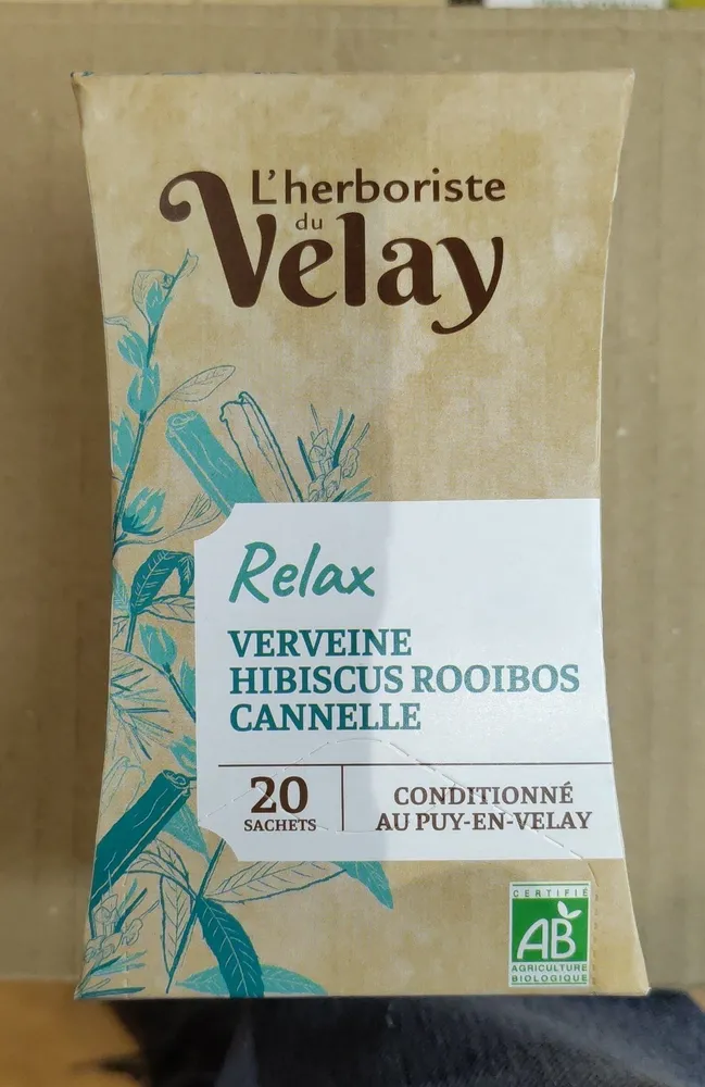 Tisane relax verveine hibiscus rooibos cannelle