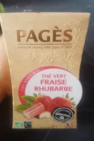 Thé vert fraise rhubarbe