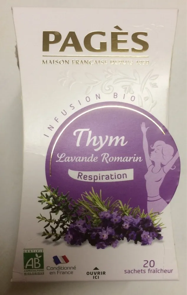 Infusion Bio Pagès Thym Lavande Romarin