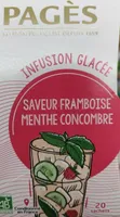 Infusion glacé Saveur framboise menthe concombre