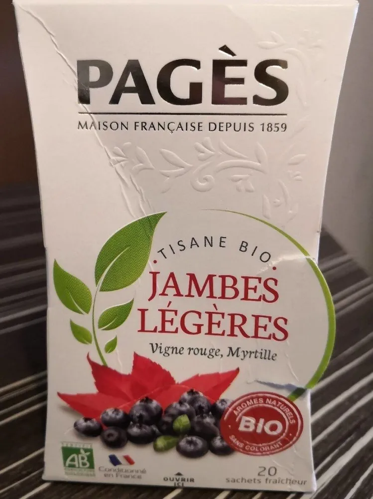 Tisane bio jambes légères