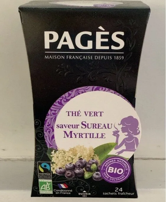 Thé vert saveur Sureau Myrtille