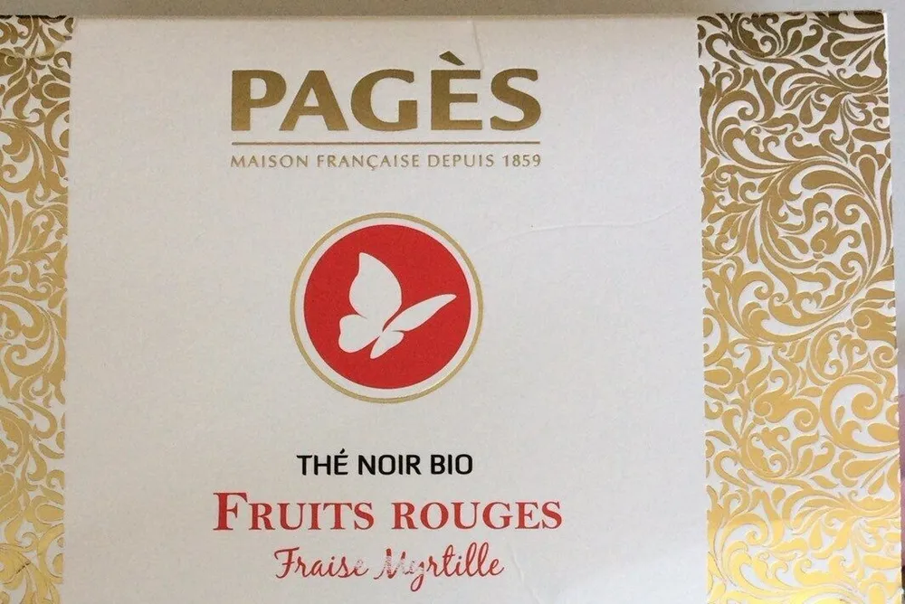 Thé Noir Bio Fruits Rouges, Fraise, Myrtille