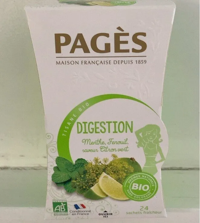 Tisane Digestion Menthe Fenouil saveur Citron vert