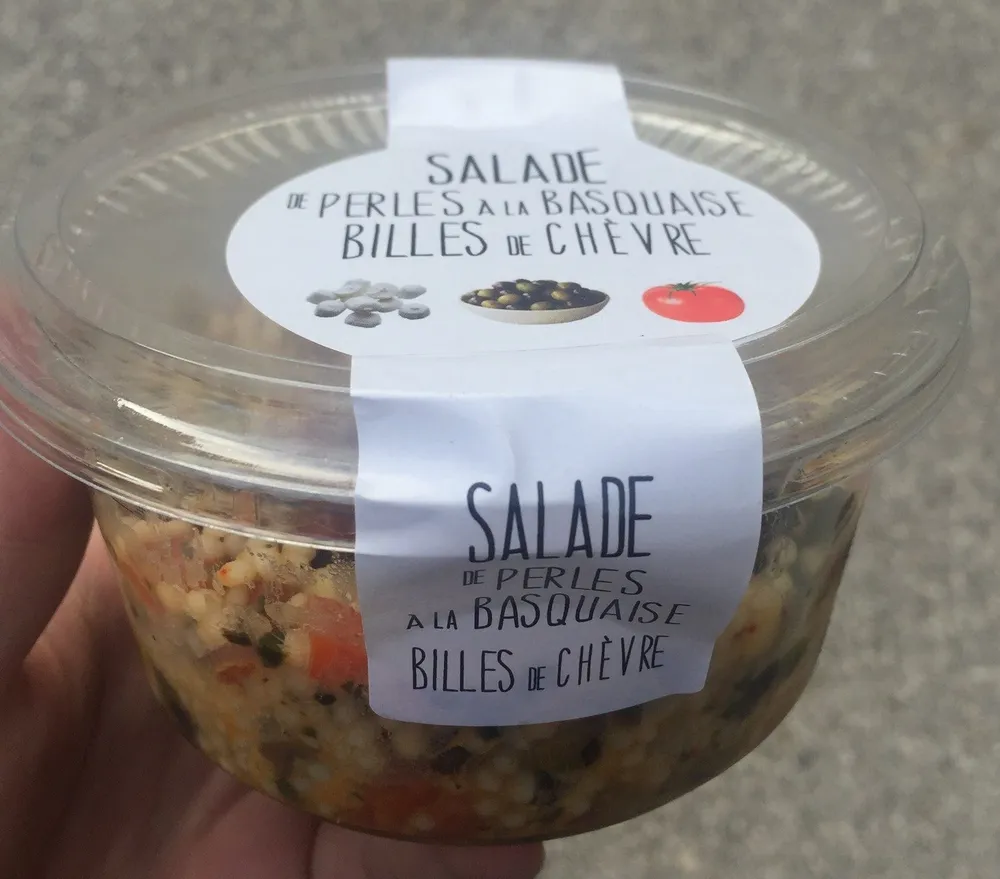 Salade de perles a la basquaise billes de chevres