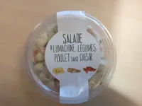 Salade de lumachine, légumes poulet sauce césar