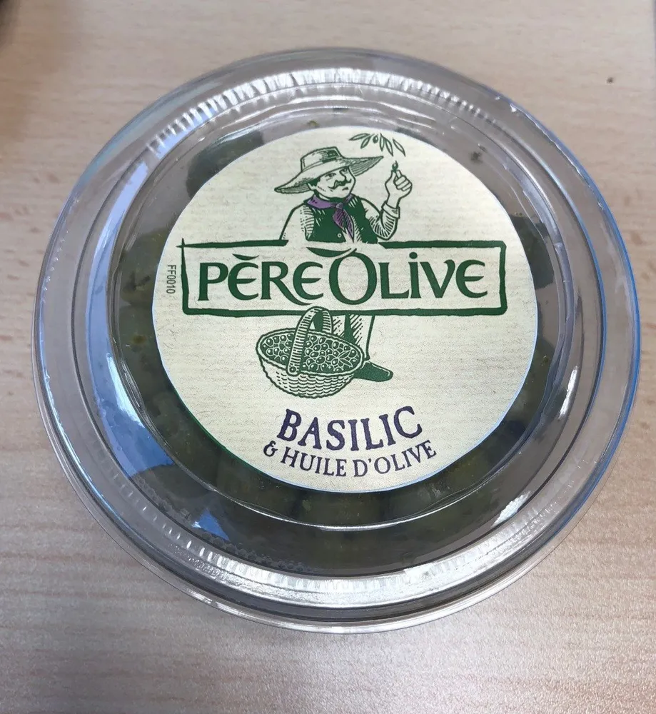 Olives vertes - Basilic & huile d'olive