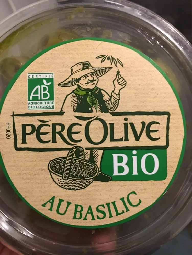 Olives vertes au basilic
