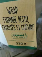 Wrap fromage pesto crudités et chèvre