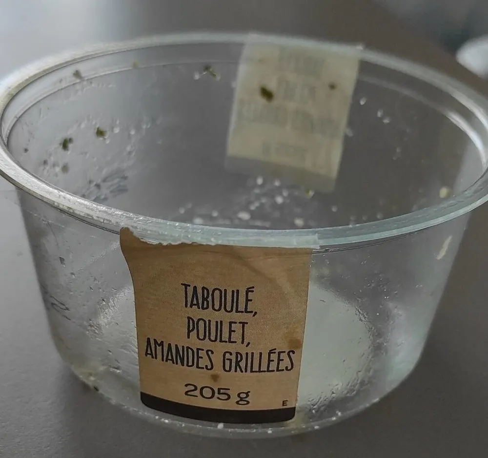 Taboulé poulet et amandes grillé